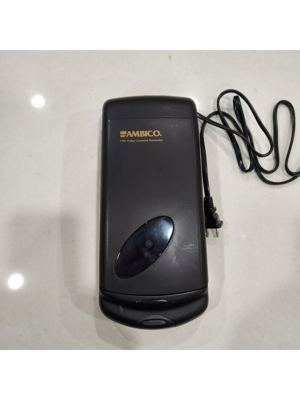 Vintage Ambico VHS Video Cassette Tape Rewinder Black Tested Working VCR